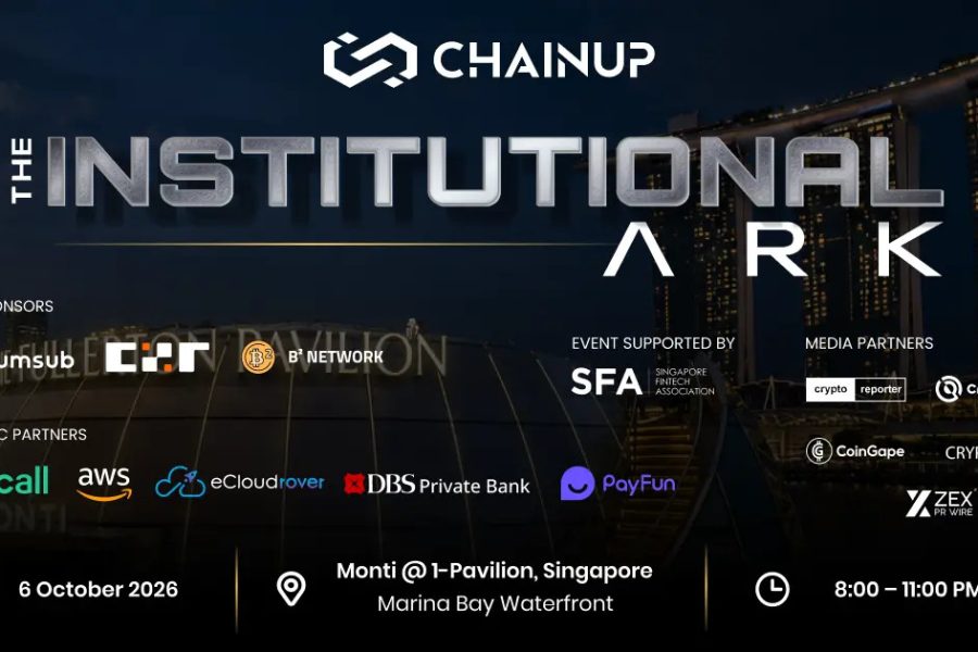 ChainUp Brings The Institutional Ark to TOKEN2049 Singapore, Focusing on Digital Asset Infrastructure and High-Value Deal Flow